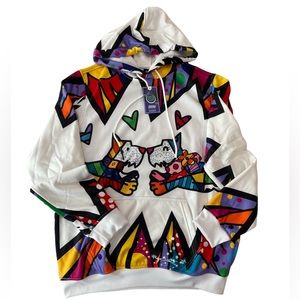FreshHoods Scotty Dog Graphic Hoodie by Britto US Sz S NEW with Tags